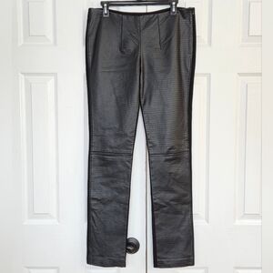 MY TRIBE LEATHER PATTERNED FRONT & RAYON PANTS MEDIUM